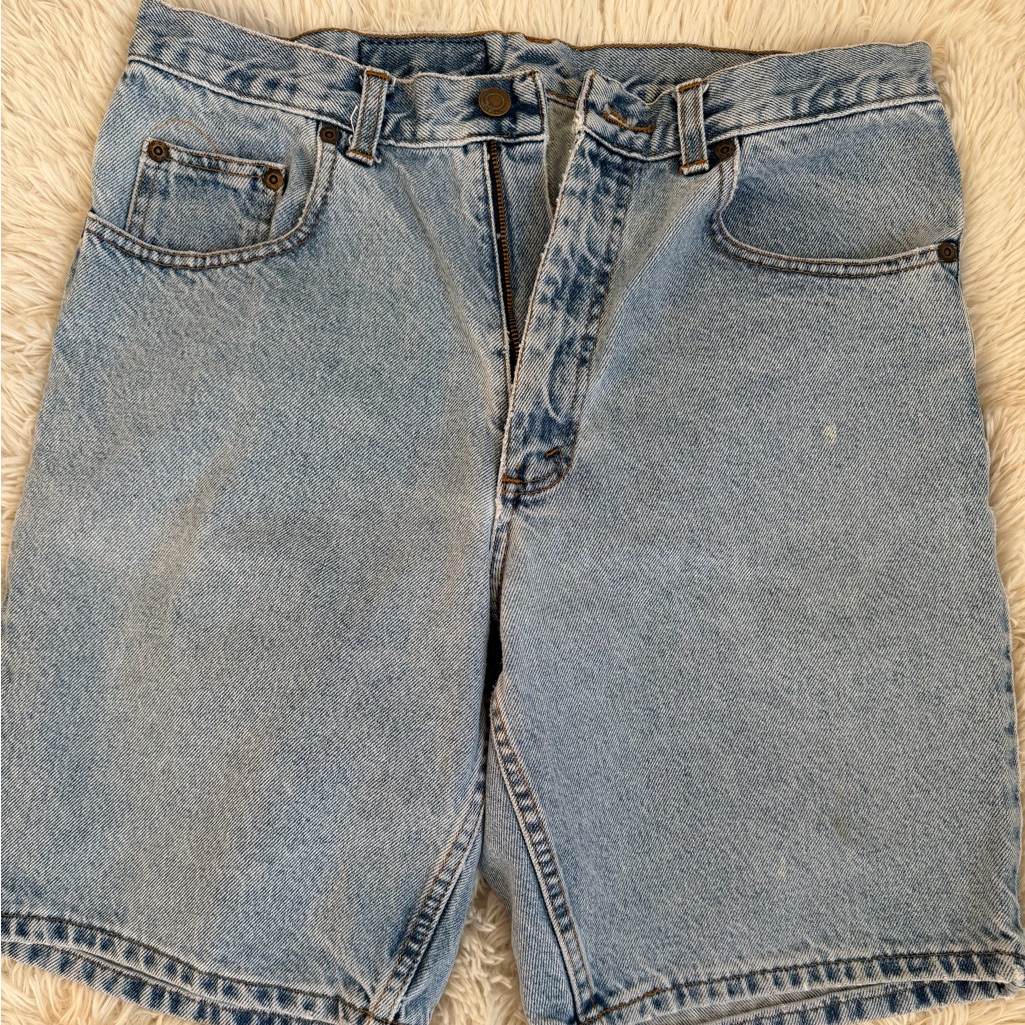 Light Blue Denim Men’s Shorts Flying A Workwear Y2k Jorts Cotton Size 32